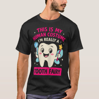Camiseta Fada do Dente Adorável Fantasia Mulheres Crianças 