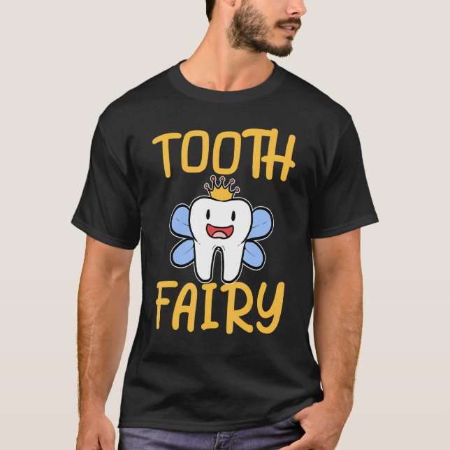 Camiseta Fada do Dente Conto de Fadas Dentista Dentista Ess (Frente)