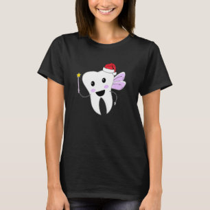 Camiseta Fada do Dente Fantasia de Natal Assistente Dentári