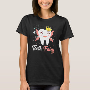 Camiseta Fada do Dente Fofo Halloween Dentista Vida Assusta