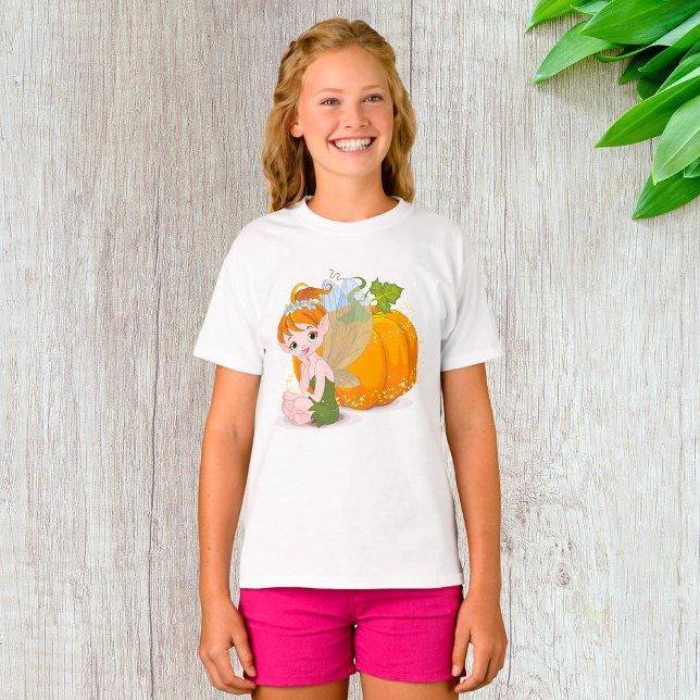 Camiseta Fada do Jardim de Outono com Abóbora Mágica (Criador carregado)