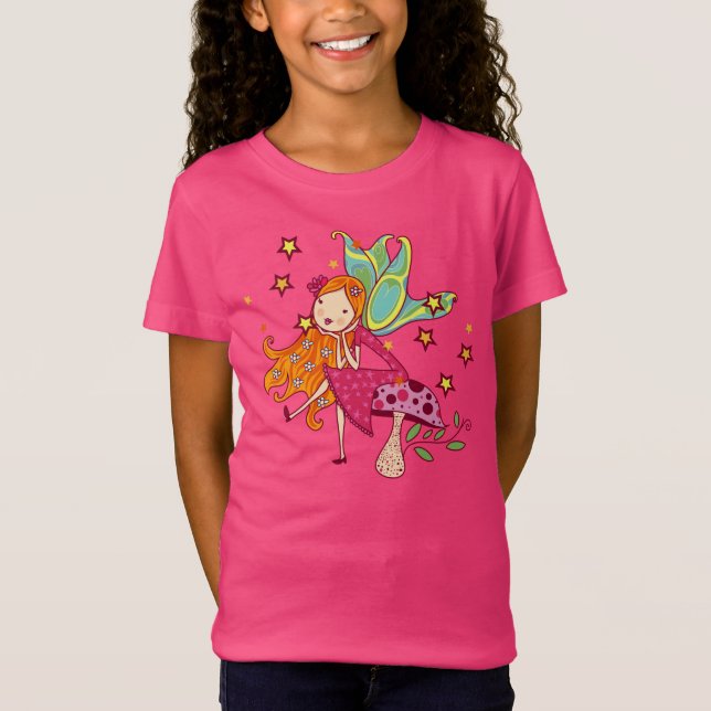 Camiseta Fada do jardim no cogumelo (Frente)