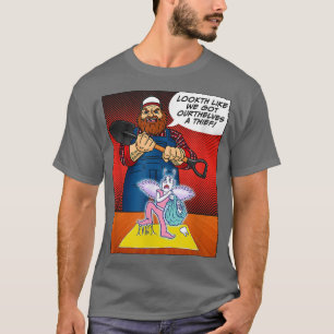 Camiseta Fada Dos Dentes Pegou Quadrinhos Engraçados De Mão