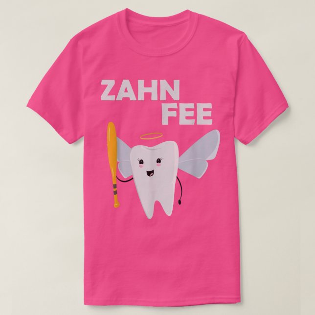 Camiseta Fada dos dentes, taco de beisebol, (Frente do Design)
