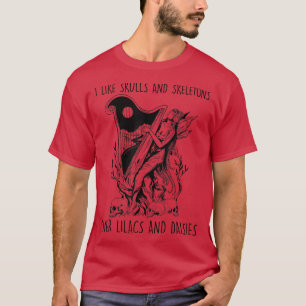 Camiseta Fada - Eu Gosto De Peles E Esqueletos Sobre Lilase