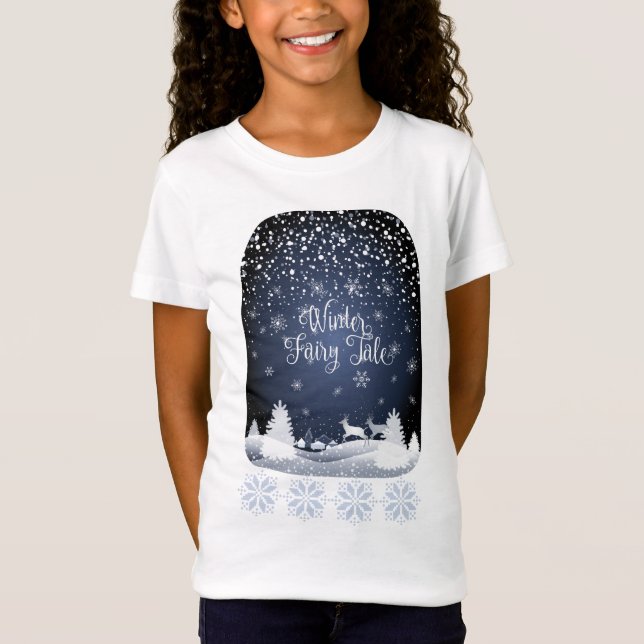 Camiseta Fada Fada de inverno Fada Fada de Fantasia Florest (Frente)