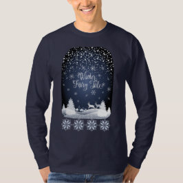 Camiseta Fada Fada Faliada de inverno Floresta de neve fant