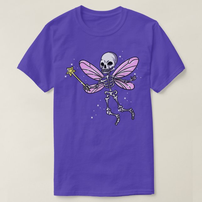 Camiseta Fada Fairycore Gótica Skeleton (Frente do Design)