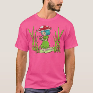Camiseta Fada Gelada Com Toadstool De Cogumelo Que Para Mul