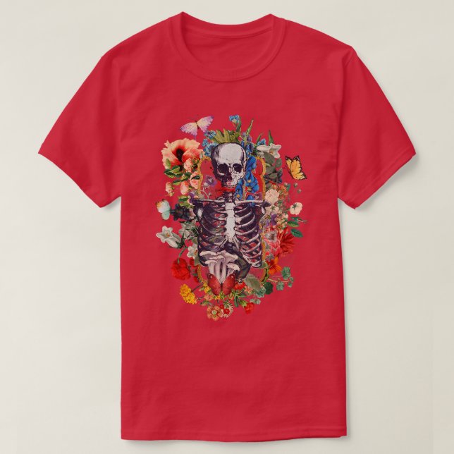 Camiseta Fada Grunge Butterfly Wing Skeleton Fairycore Aes (Frente do Design)