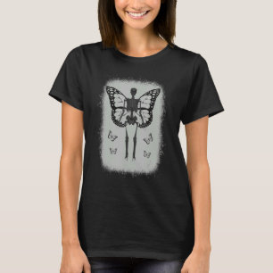 Camiseta Fada Grunge Fairycore Aestesia Skeleton Butterfl