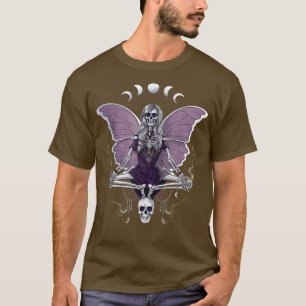 Camiseta Fada Grunge Fairycore Aestético Gótico Esqueleto B