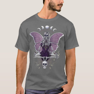 Camiseta Fada Grunge Fairycore Aestético Gótico Esqueleto B