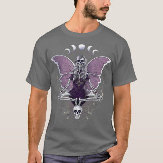 Camiseta Fada Grunge Fairycore Aestético Gótico Esqueleto B