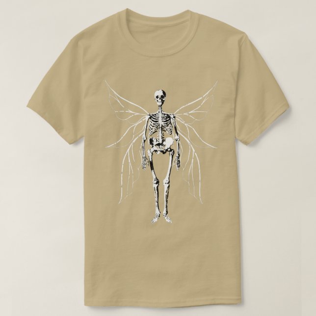 Camiseta Fada Grunge Fairycore Fallen Skeleton Gothic Bumbu (Frente do Design)