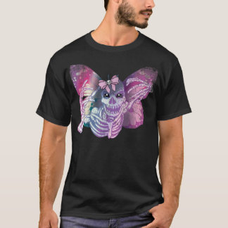 Camiseta Fada Grunge Fairycore Skeleton Borboleta Pastel G