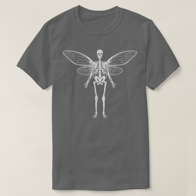 Camiseta Fada Grunge Skeleton Fairycore Ético Gótico C (Frente do Design)