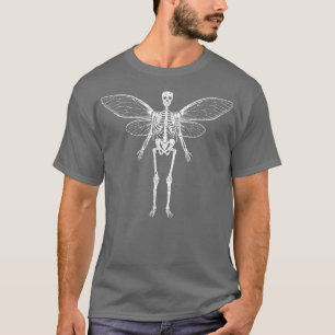 Camiseta Fada Grunge Skeleton Fairycore Ético Gótico C