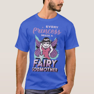 Camiseta Fada Madrinha Presente Para Mulheres Legal Princes