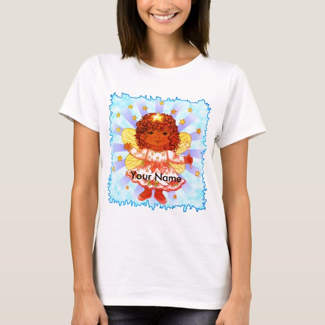 Camiseta Fada Menina Negra (Frente)