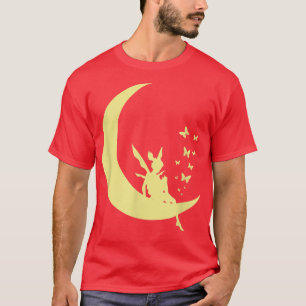 Camiseta Fada na lua com borboletas