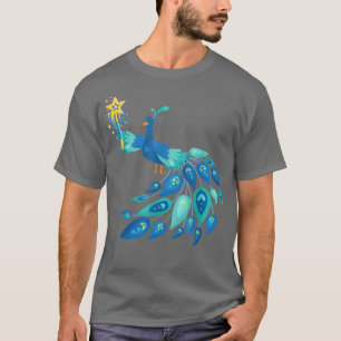 Camiseta Fada, Pavão Magical Engraçado Pássaros Cutes Engra