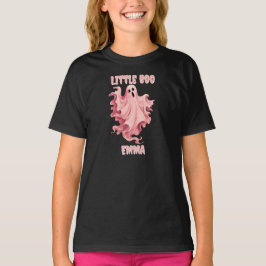 Camiseta Fada Pequena Boo Pinkoween Fantasma Aquarela