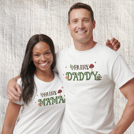 Camiseta Fada Primeiros Pais Mãe Aniversário
