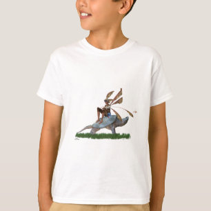 Camiseta Fada-Rapaz Voando sobre Camisa-T-Tartaruga