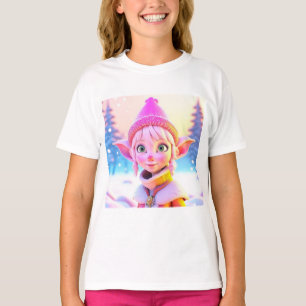 Camiseta Fada Rosa Fofa Natal Caprichoso