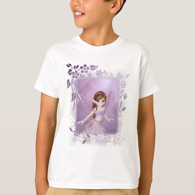Camiseta Fada Roxinha - Camisa-T (Frente)