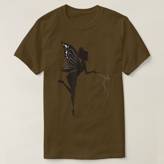 Camiseta Fada Silhouette Funny Fairies Estética Grunge F (Frente do Design)