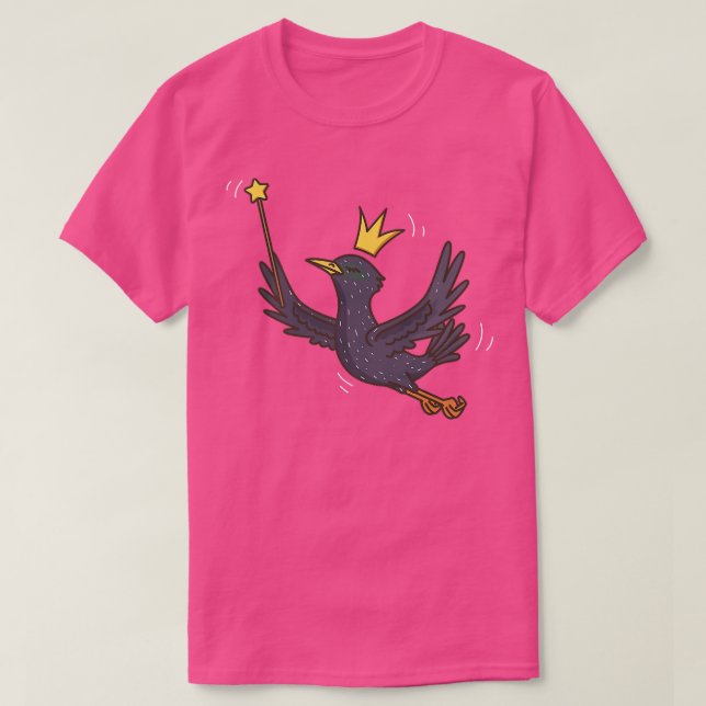 Camiseta Fada Starling Selvagem Vida Mística Pássaro Starli (Frente do Design)