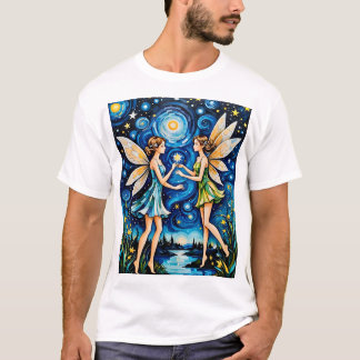 Camiseta Fada Starry Night Magic T Shirt Fantasy Aestesia