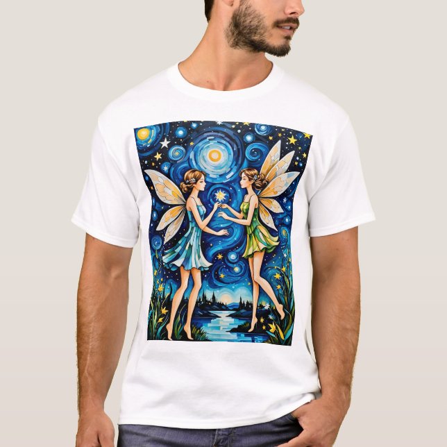 Camiseta Fada Starry Night Magic T Shirt Fantasy Aestesia (Frente)