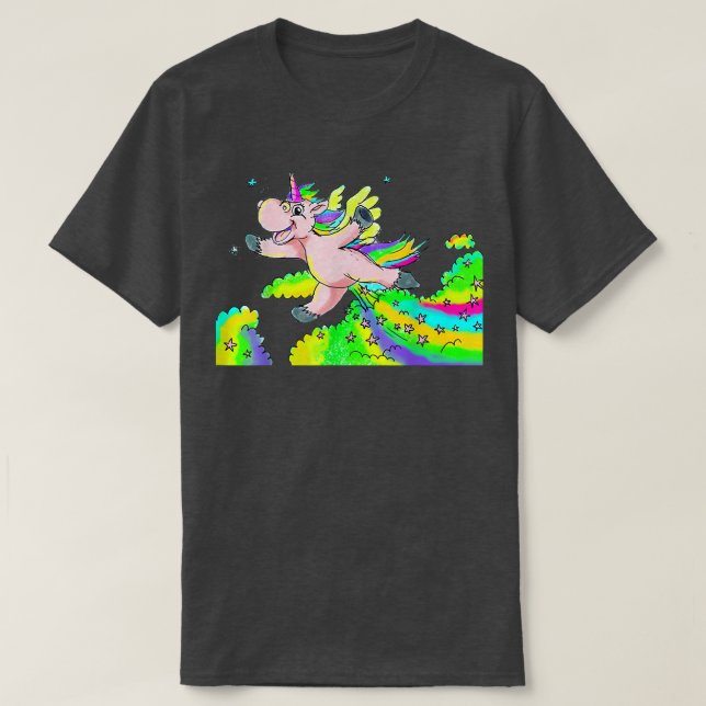 Camiseta Fada, Unicórnio Farting (Frente do Design)