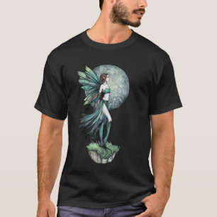 Camiseta Fada verde gótica e camiseta-lua cheia