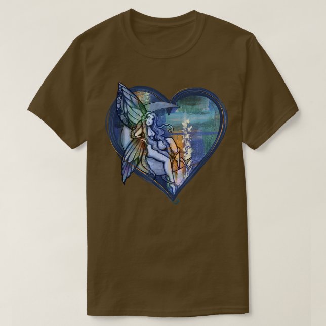 Camiseta Fadas da lua de fada azul-da-lua (Frente do Design)