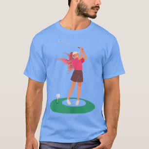 Camiseta Fadas femininas Jogando Golfe Golfe Golfe Fairies