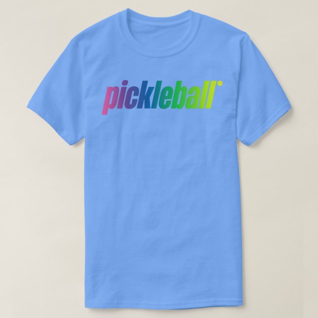 Camiseta Fade Arco-Íris Retroativo da Pickleball (Frente do Design)