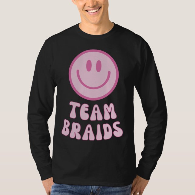 Camiseta Fades or Braids Gender Reveal Retro Team Braids (Frente)