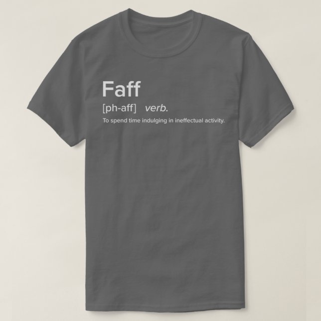 Camiseta Faff British Slang Defined Collection (Frente do Design)