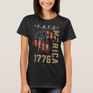 Camiseta Fafo 1776 águia americana bandeira americana vinta