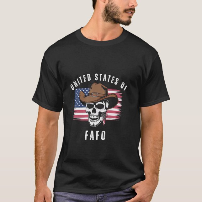 Camiseta FAFO American Flag Skull (Frente)