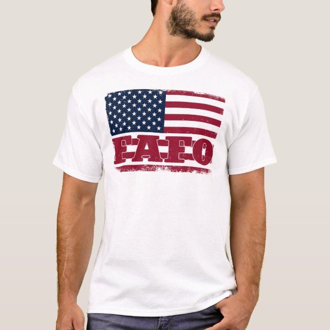 Camiseta FAFO USA Bandeira 4° Dia da Independência de julho (Frente)