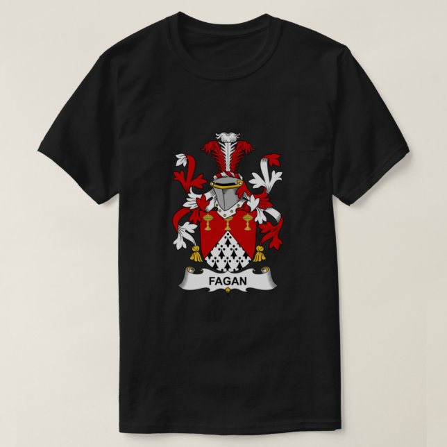Camiseta Fagan Coat of Arms - Family Crest Shirt  (Frente do Design)