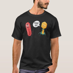 Camiseta Fago Fora Engraçado Bacteriófago 2