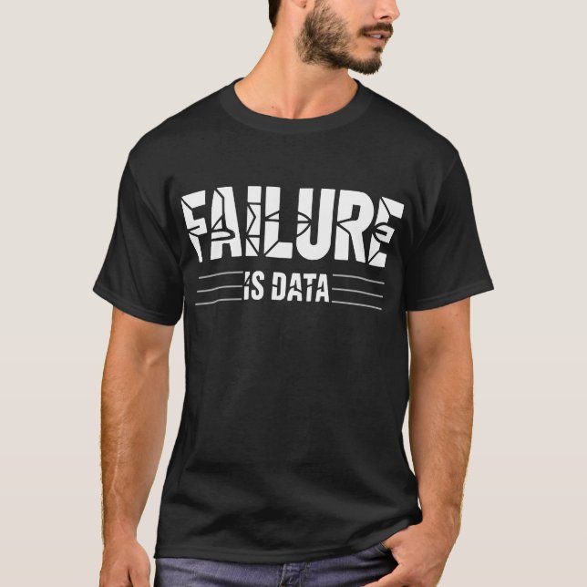Camiseta Failure is Data – Minimal Intellectual Typography (Frente)