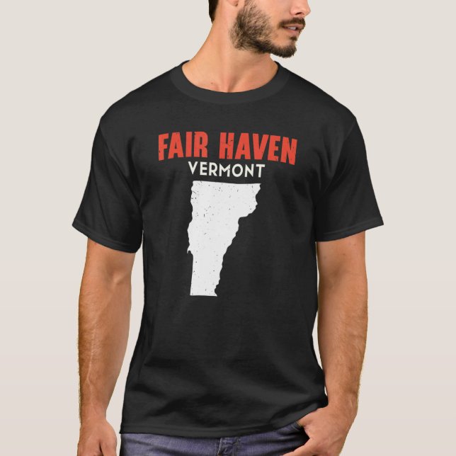 Camiseta Fair Haven Vermont EUA State America Viagem Vermon (Frente)
