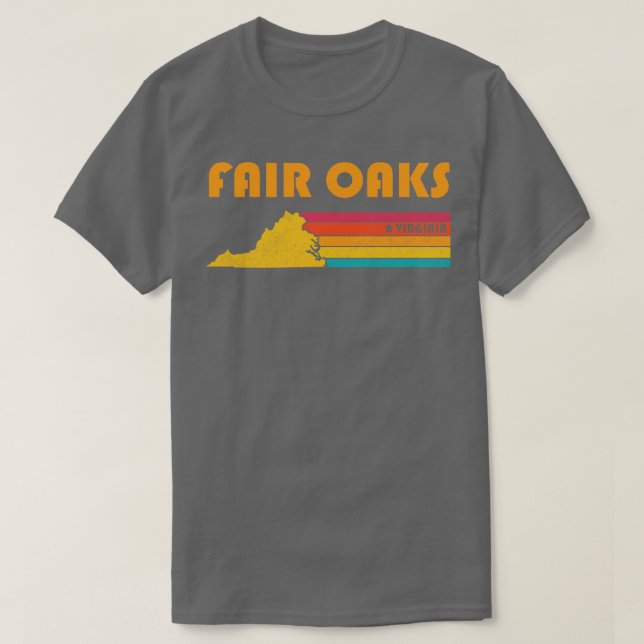 Camiseta Fair Oaks Virginia Vintage aflita Souvenir (Frente do Design)